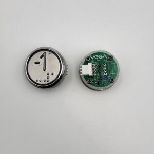Przycisk VEGA Achille - niebieskie, 24 VDC, połączenie szeregowe 4 pin, Braille ( -1 )
