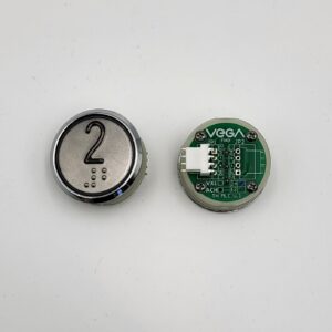 Przycisk VEGA Achille - niebieskie, 24 VDC, połączenie szeregowe 4 pin, Braille ( 2 )